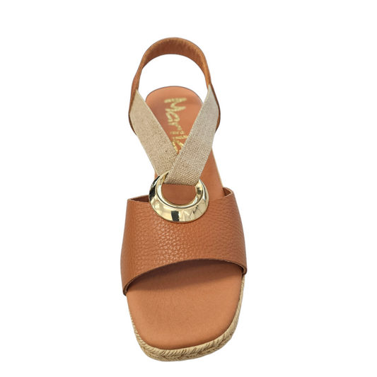 Marila Iber Oxford Camel Sandals