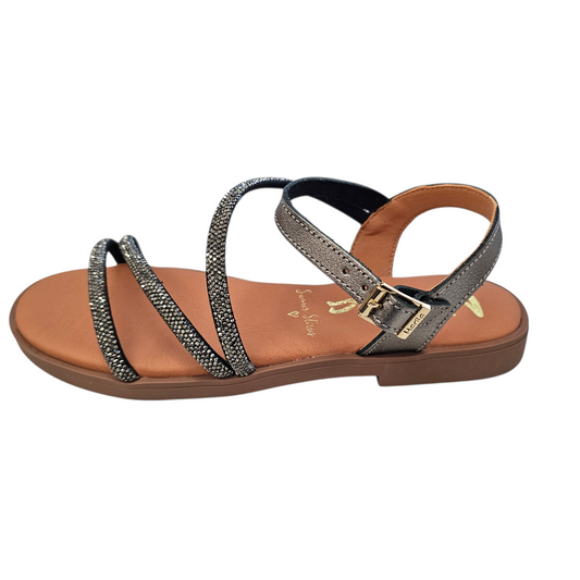 Marila Brades Brilliant Steel/Grain Sandals