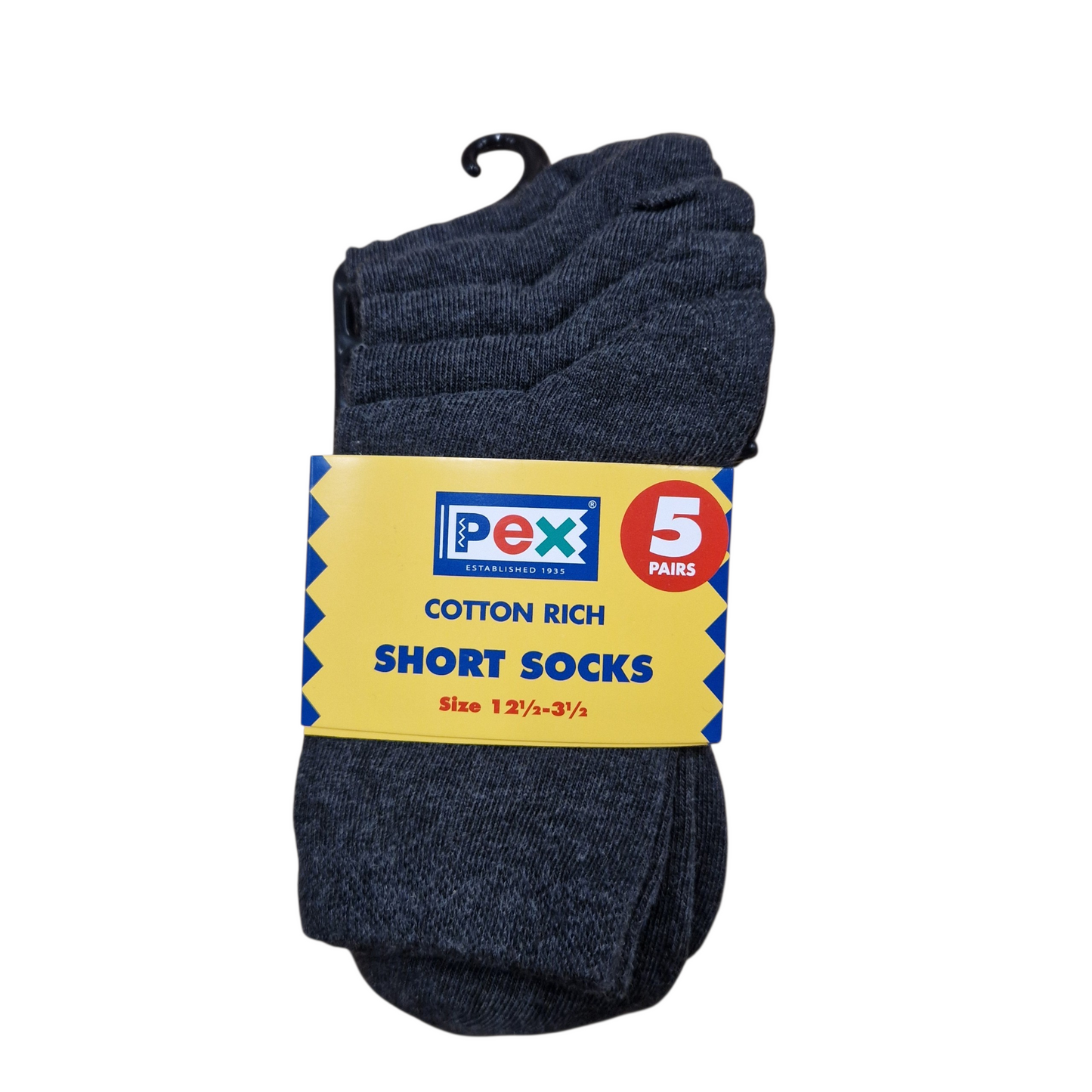 Pex Grey School Socks 5 Pack