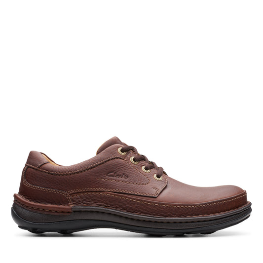 Clarks Nature Three Mahogany Leather Shoes