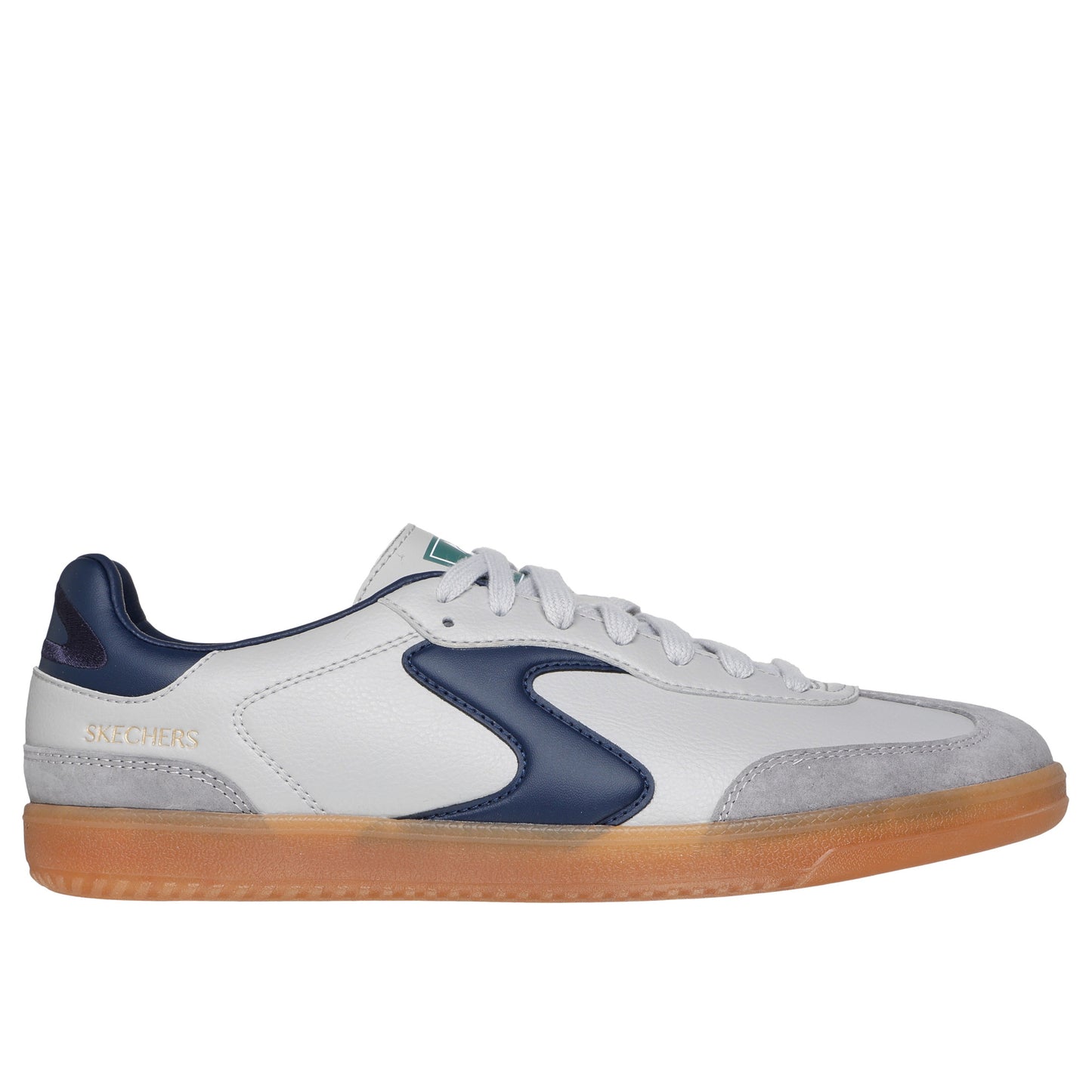 Skechers 254150 Hotshot - Pyke Grey With Navy Trim Trainers