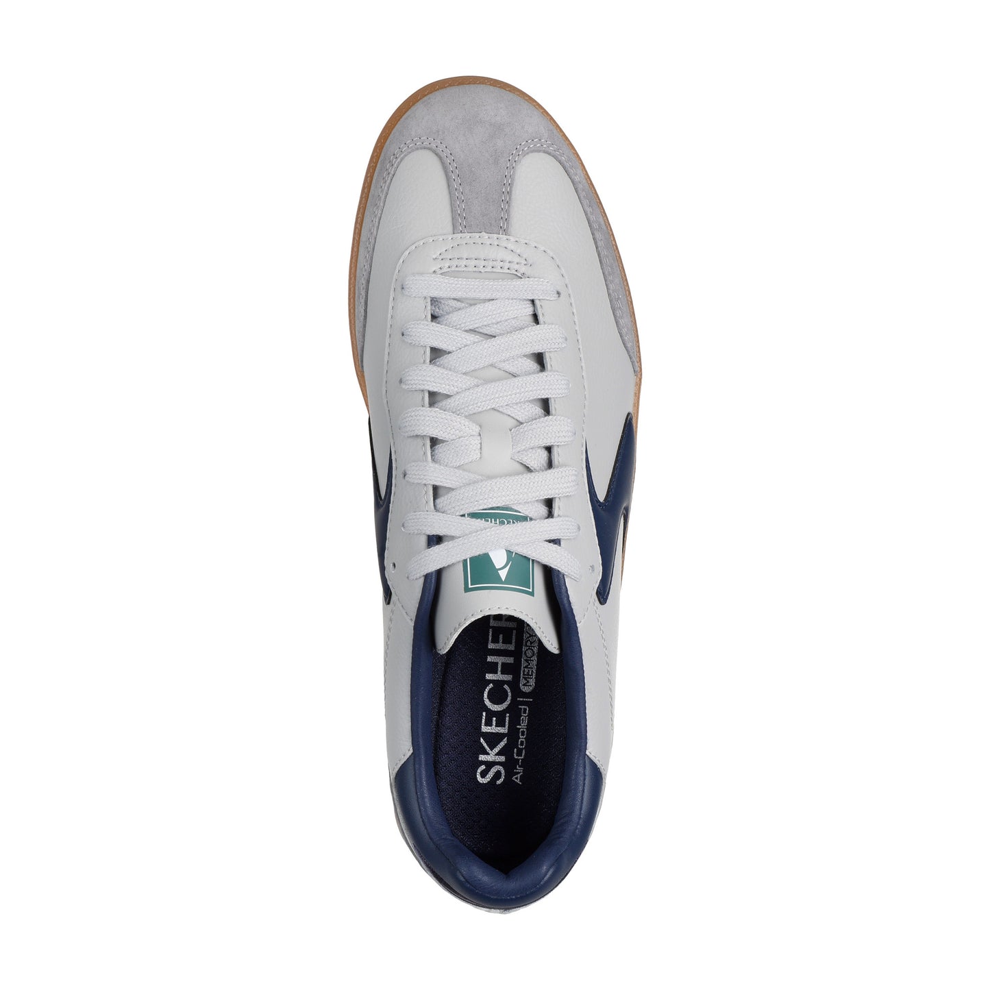 Skechers 254150 Hotshot - Pyke Grey With Navy Trim Trainers