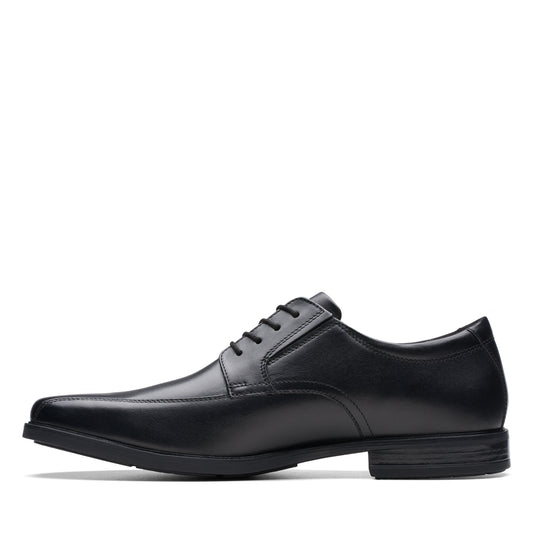 Clarks Howard Over Black Leather Shoes
