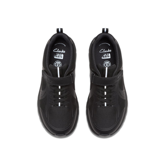 Clarks Selva Edge Black School Shoes