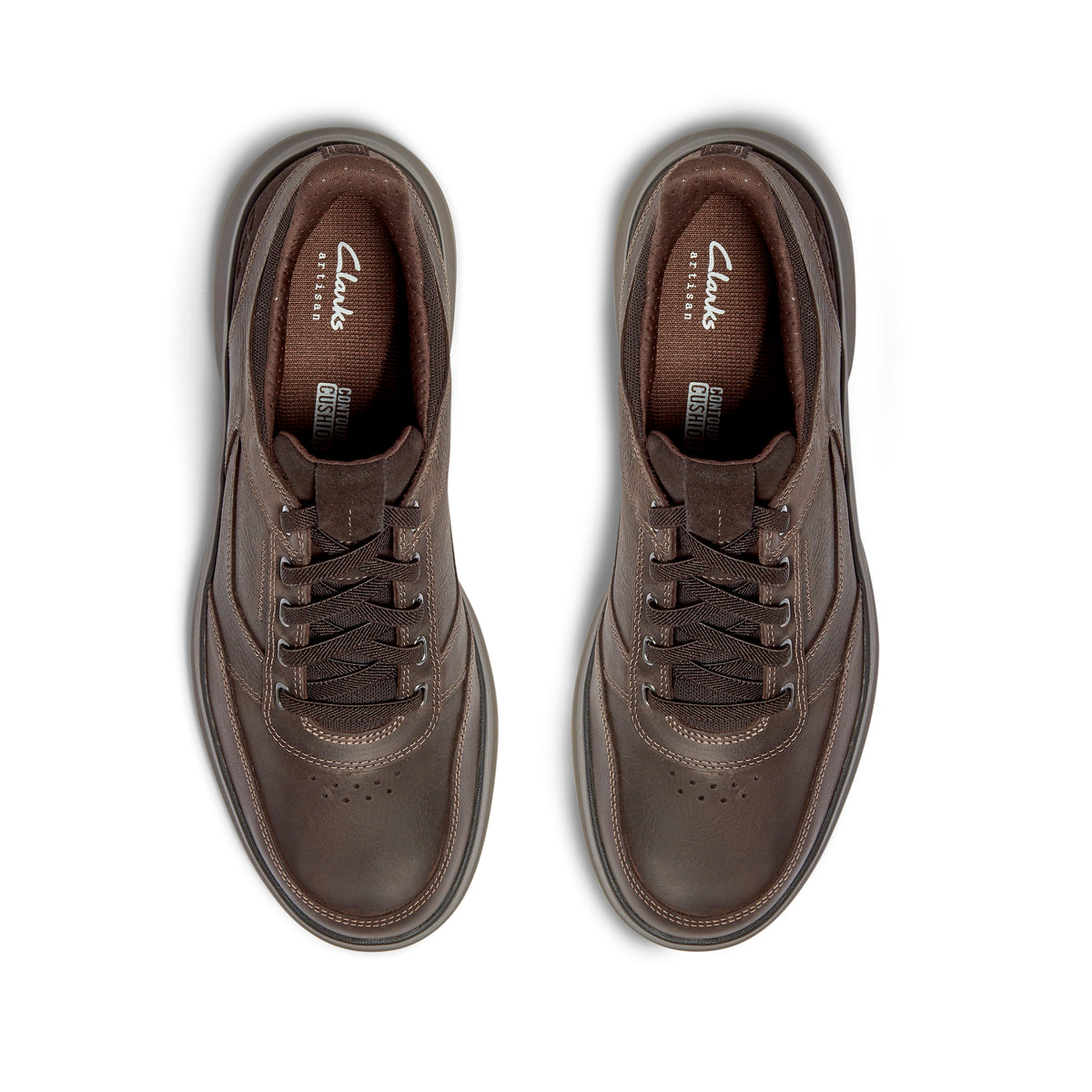 Clarks Mullan Easy Dark Brown Leather Shoes