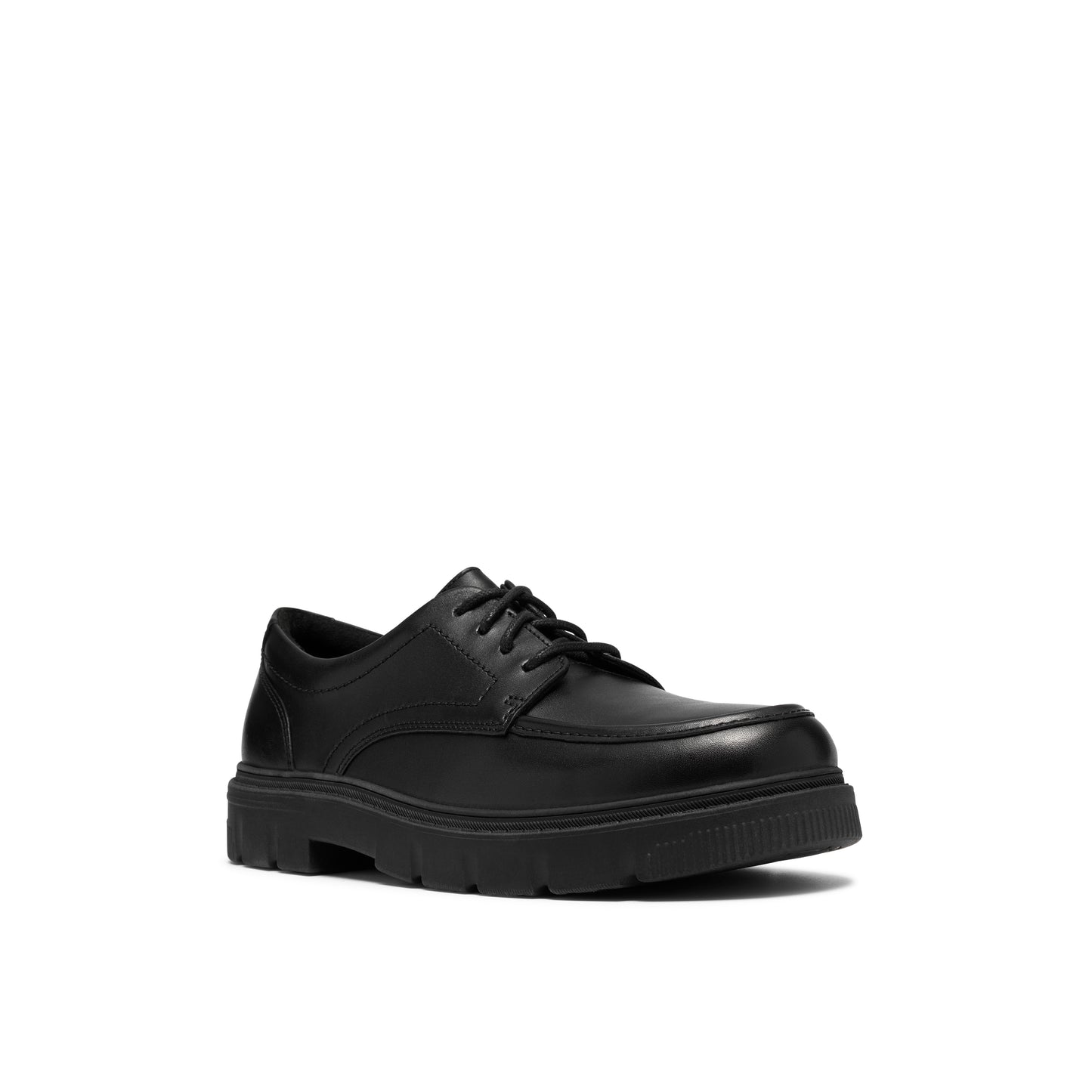 Clarks Lorcam Lane Black Leather School Shoes