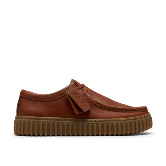 Clarks Torhill Lo Dark Tan Leather Shoes