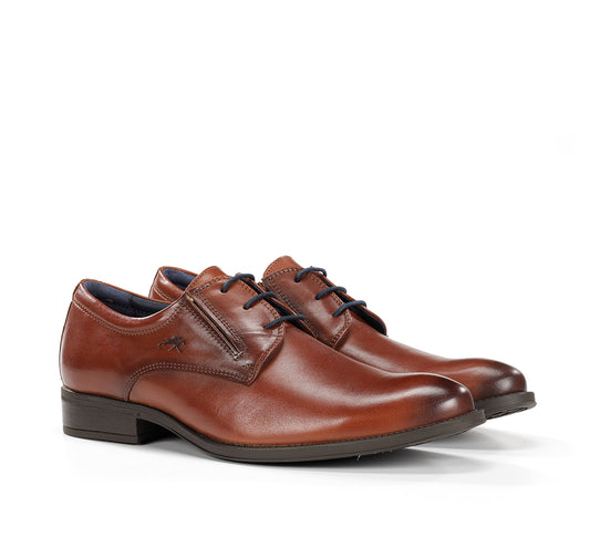 Fluchos 8410W Memory Leather Extra Wide Light Brown Casual Shoes