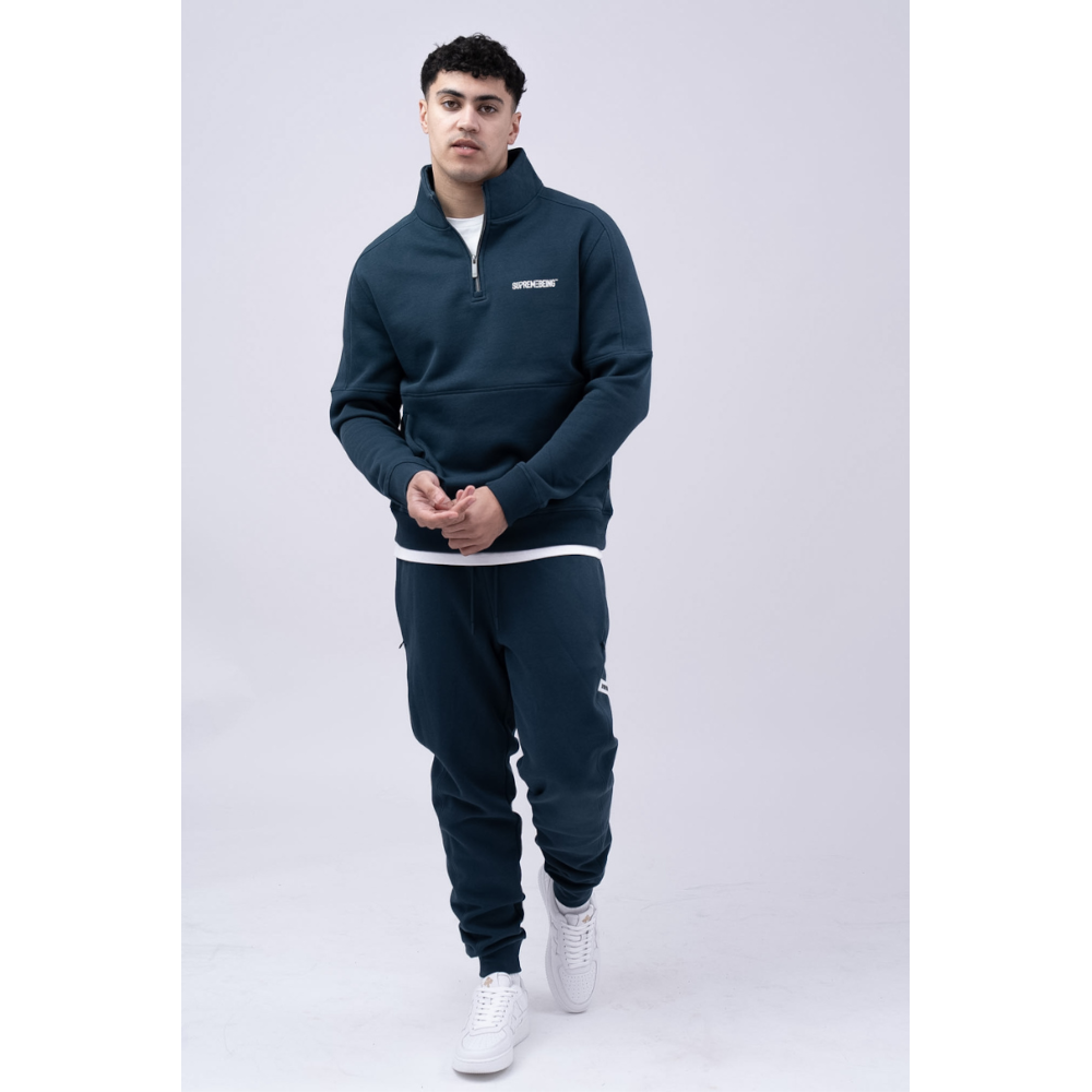 Supremebeing Rico- Z6202 Azure Teal 1/4 Zip