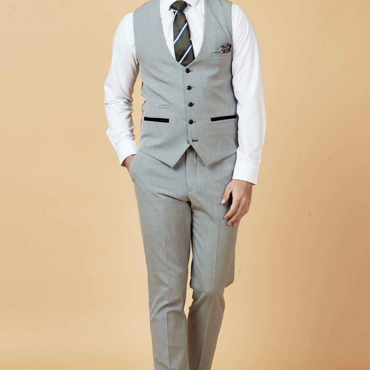Marc Darcy Bromley Silver Waistcoat