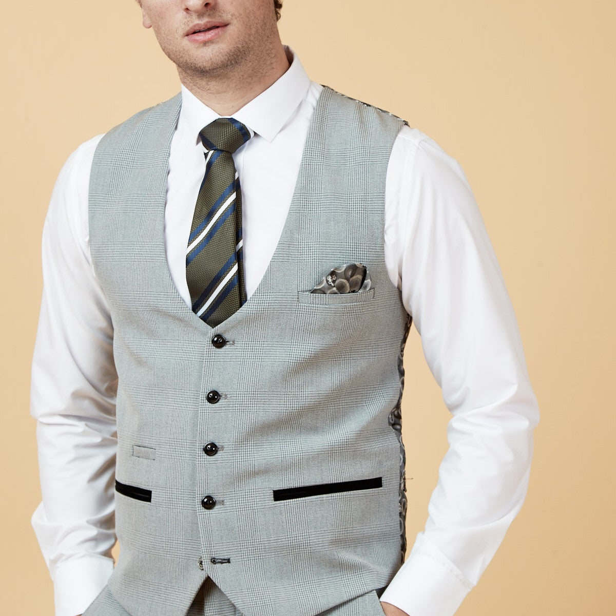 Marc Darcy Bromley Silver Waistcoat