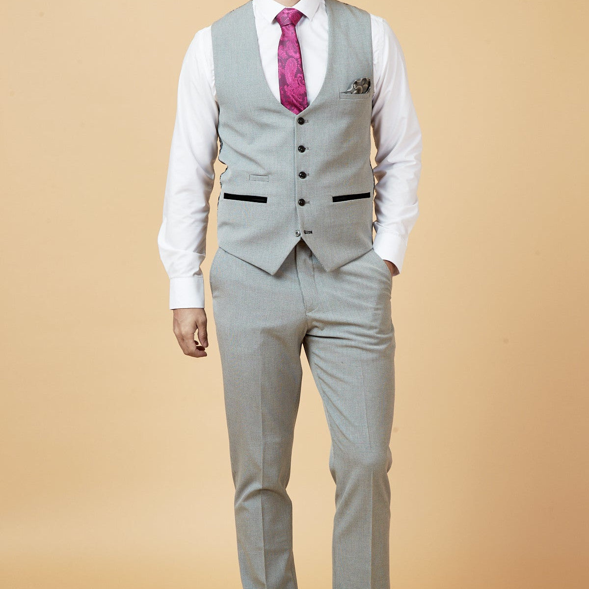 Marc Darcy Bromley Silver Waistcoat