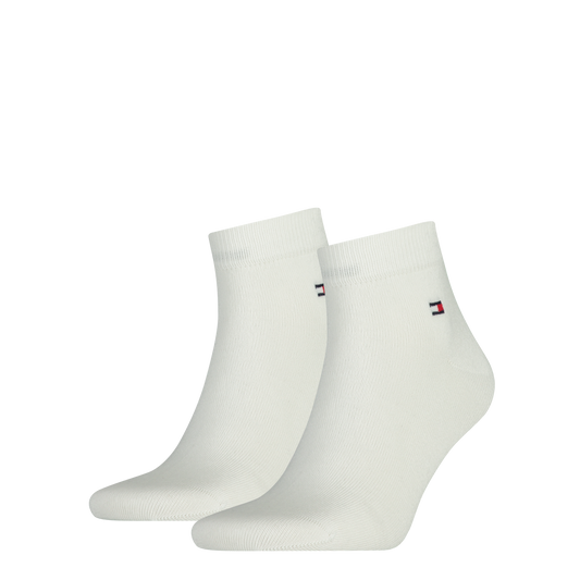 Tommy Hilfiger 342025001 300 White 2 Pair Quarter Sports Socks