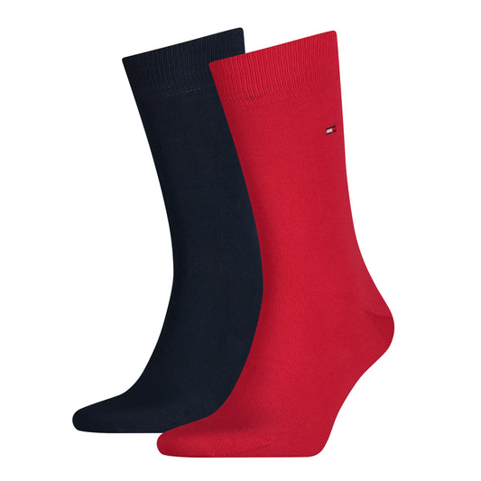 Tommy Hilfiger 371111 085 Red Navy 2 Pack Socks
