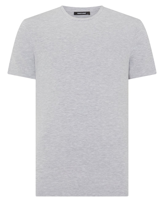 Remus Uomo 53121A 02 Light Grey Plain Branded T-Shirt