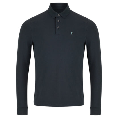 Remus Uomo 53123A 09 Charcoal Long Sleeve Polo Shirt