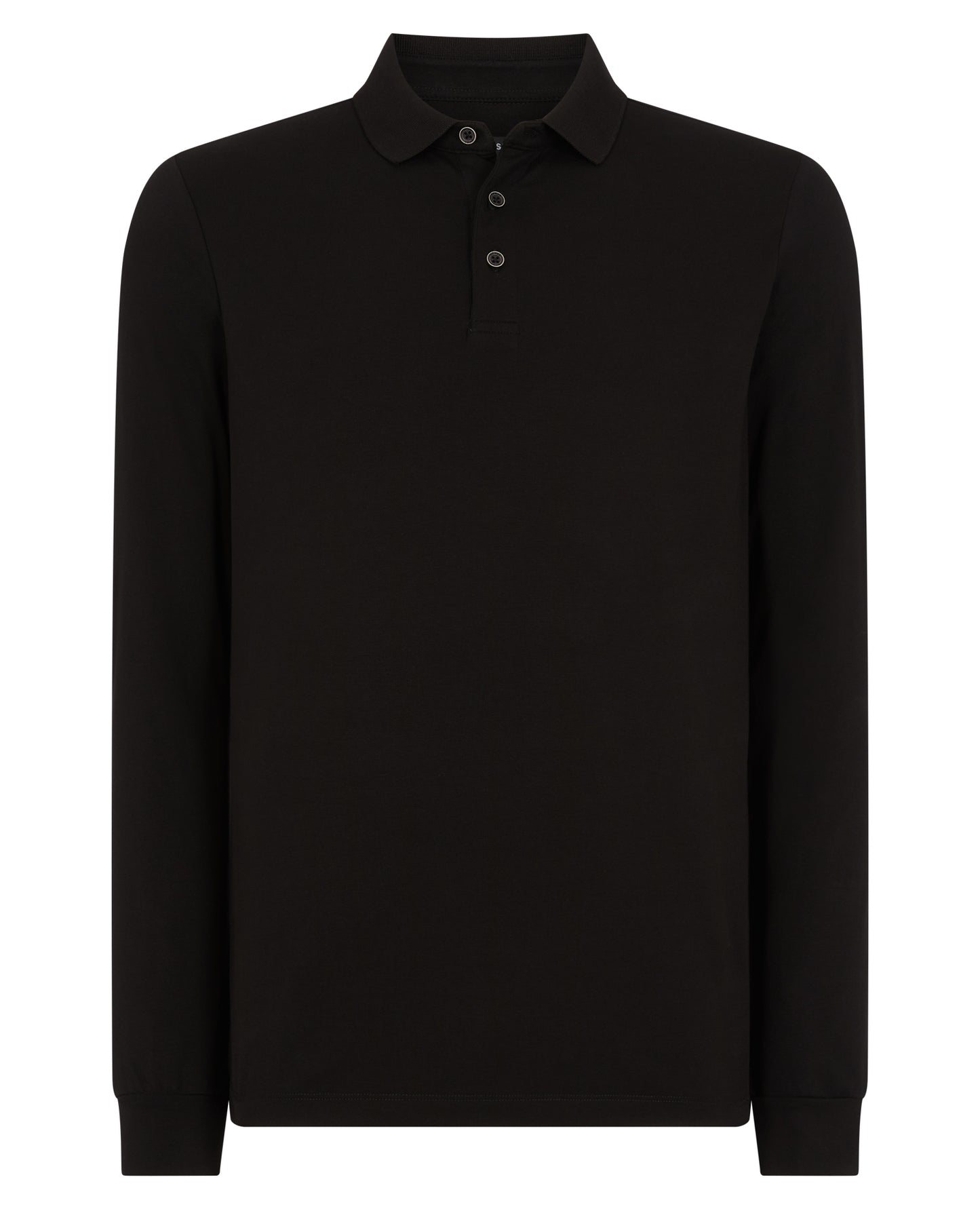 Remus Uomo 53123A 00 Black Long Sleeve Polo Shirt
