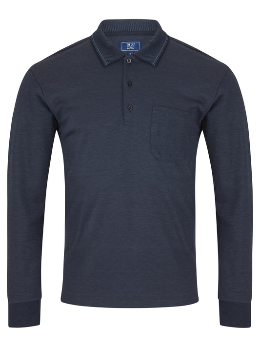 Drifter 55106 27 Dark Blue Long Sleeve Polo