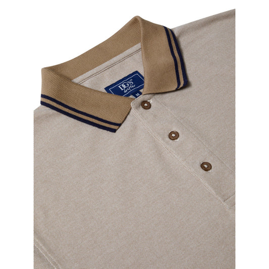 Drifter 55357 41 Camel/Grey Short Sleeve Polo Shirt