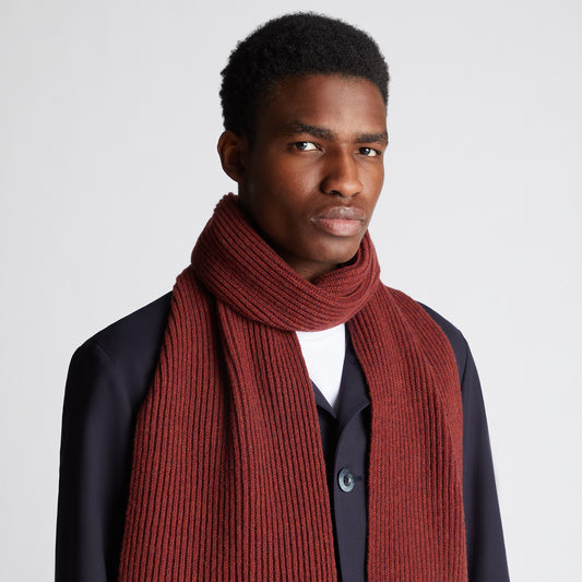 Remus Uomo 58580 59 Rust Knitted Scarf