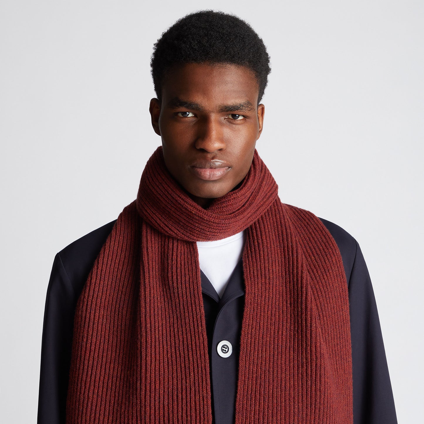 Remus Uomo 58580 59 Rust Knitted Scarf