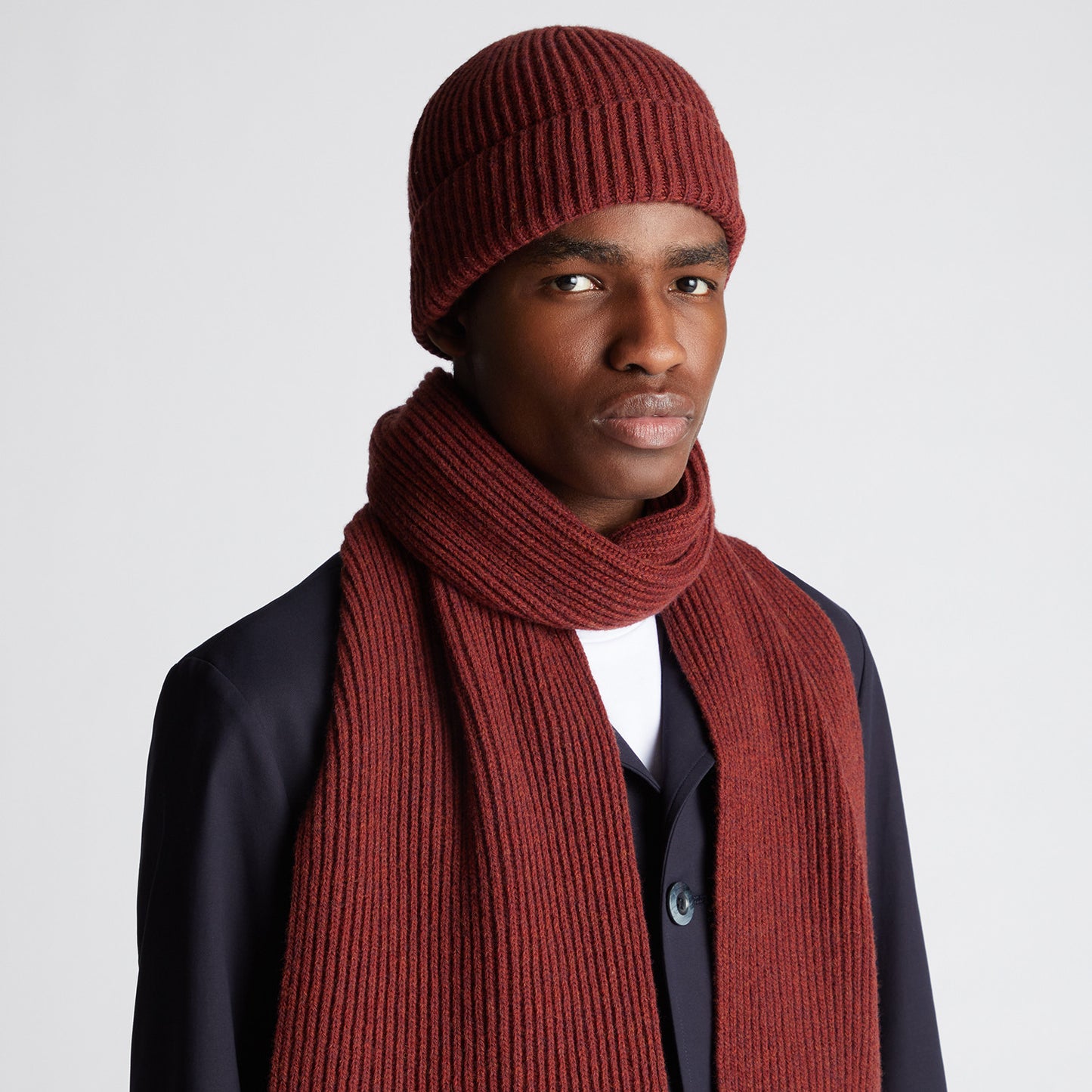 Remus Uomo 58581 59 Rust Knitted Beanie Hat