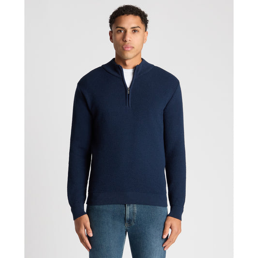 Remus Uomo 58666 28 Indigo Half Zip Sweatshirt