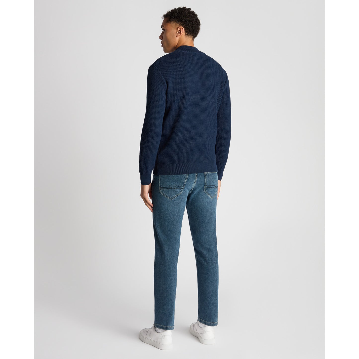 Remus Uomo 58666 28 Indigo Half Zip Sweatshirt