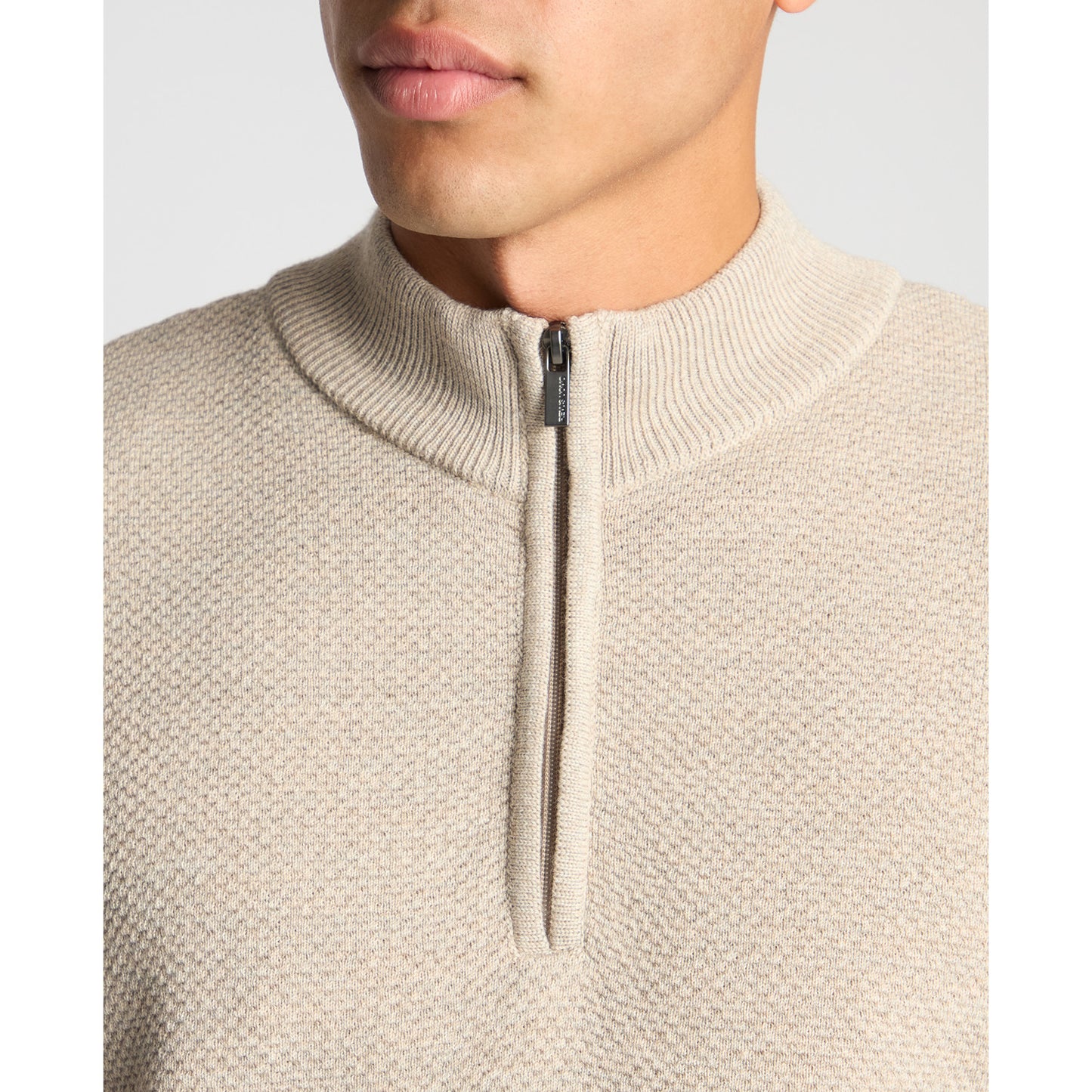 Remus Uomo 58666 91 Ecru Half Zip Sweatshirt