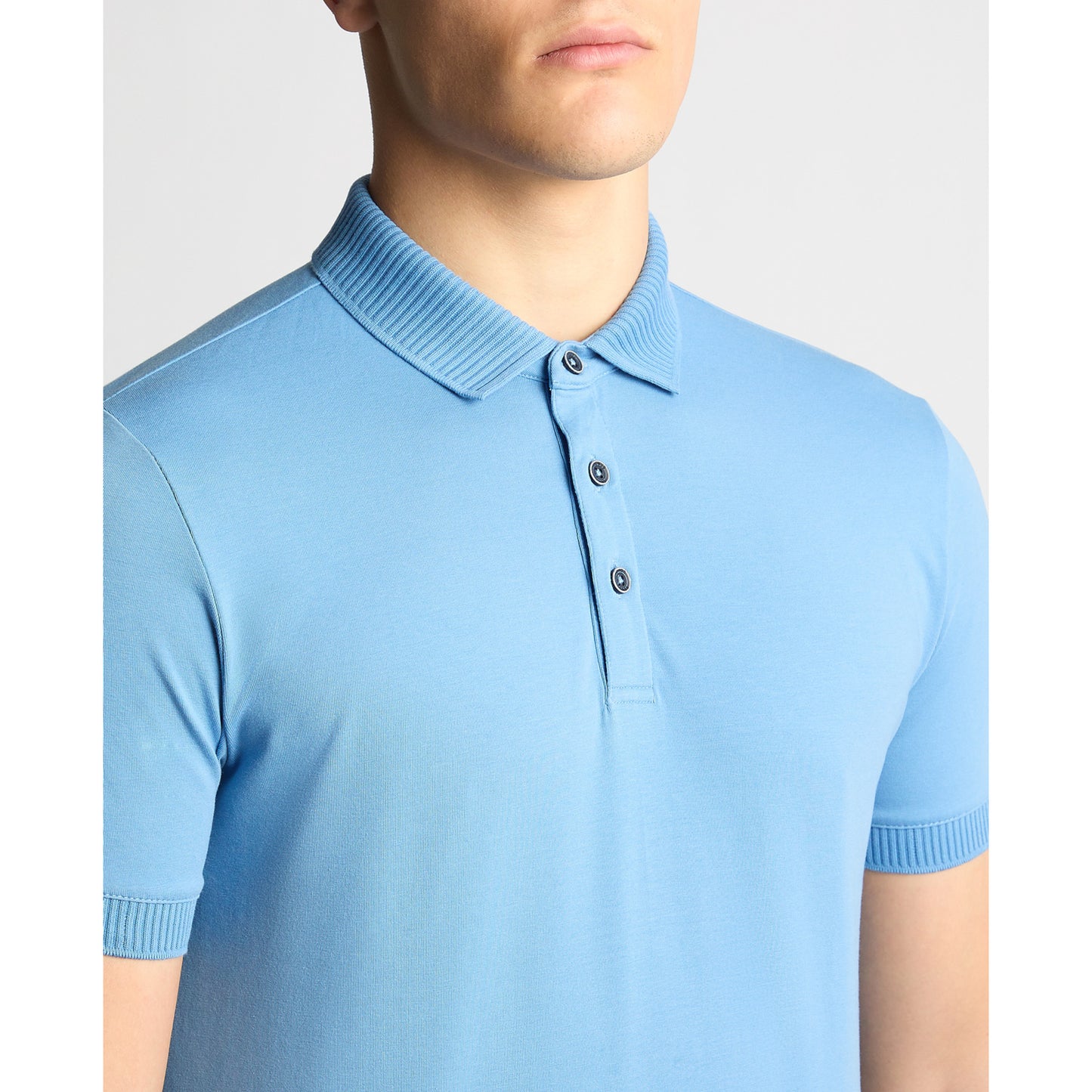 Remus Uomo 58724 235 Riviera Blue Short Sleeve Polo Shirt