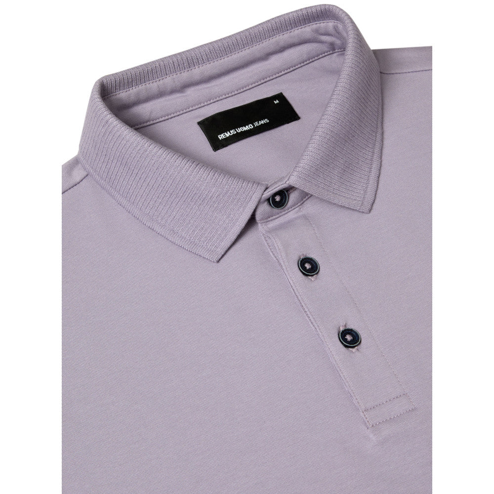 Remus Uomo 58724 72 Lavender Grey Short Sleeve Polo Shirt