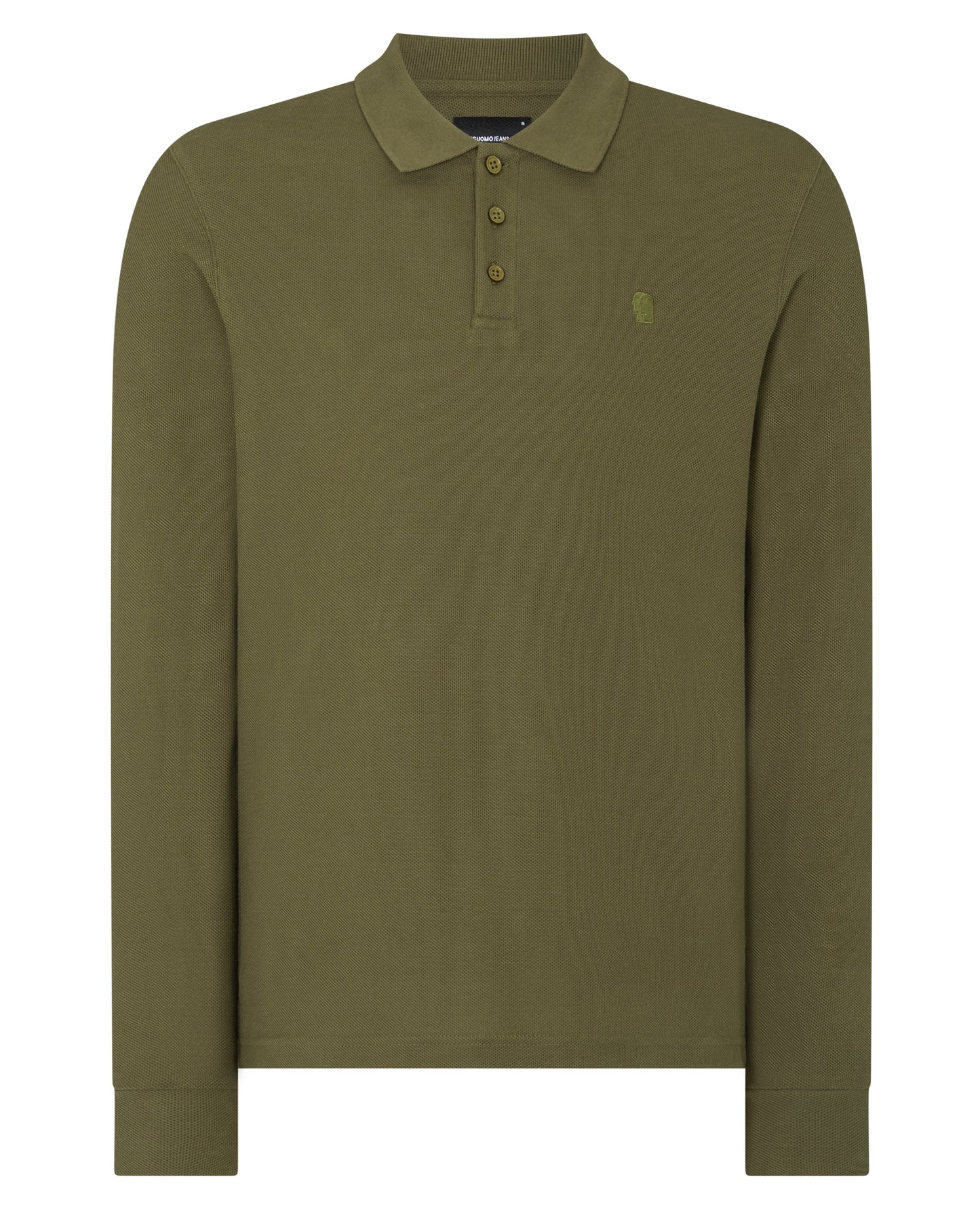 Remus Uomo 58797 35 Khaki Long Sleeve Polo Shirt
