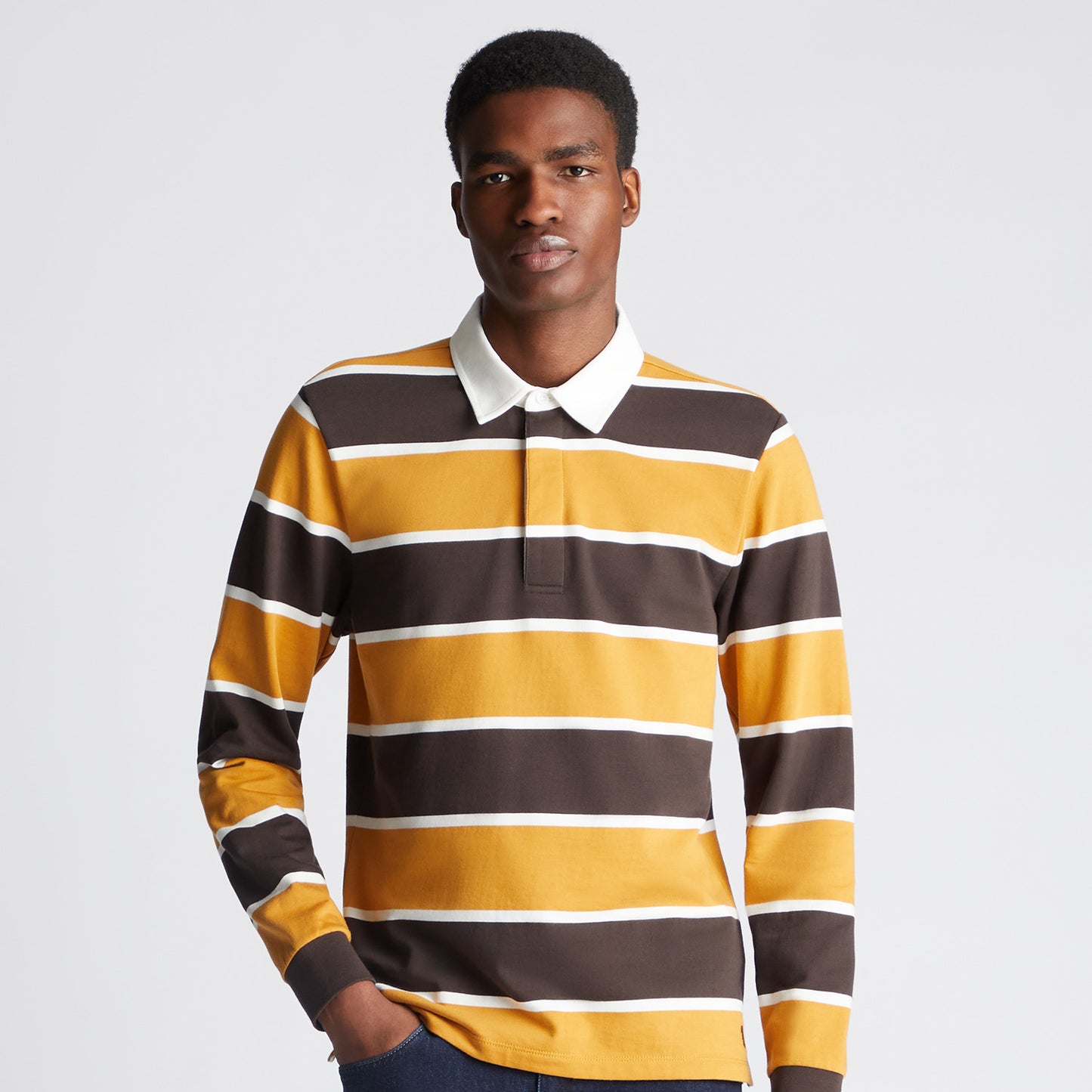 Remus Uomo 58798 48 Brown/Gold Rugby Shirt