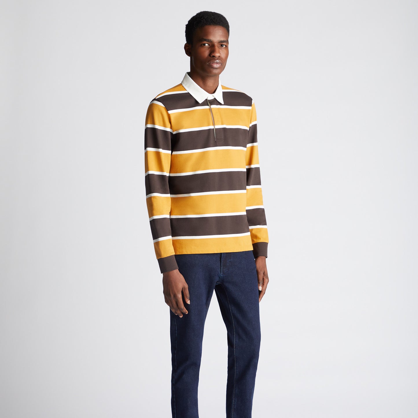 Remus Uomo 58798 48 Brown/Gold Rugby Shirt