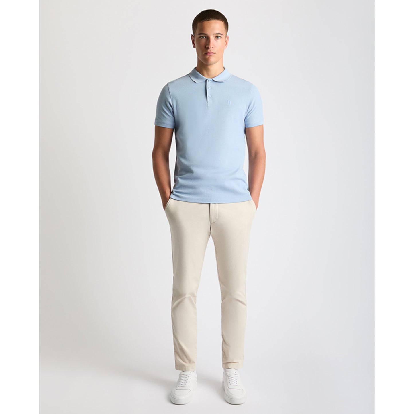 Remus Uomo 58803 22 Light Blue Short Sleeve Polo Shirt