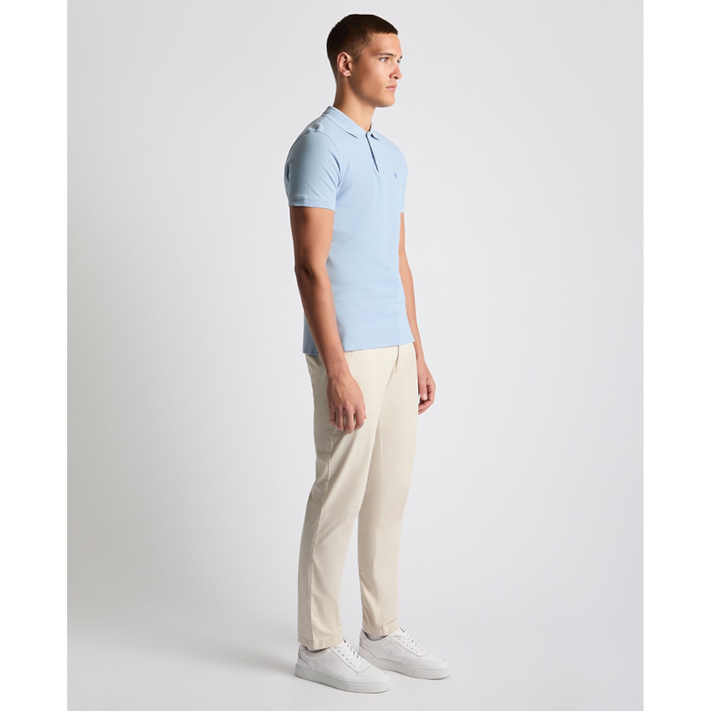 Remus Uomo 58803 22 Light Blue Short Sleeve Polo Shirt