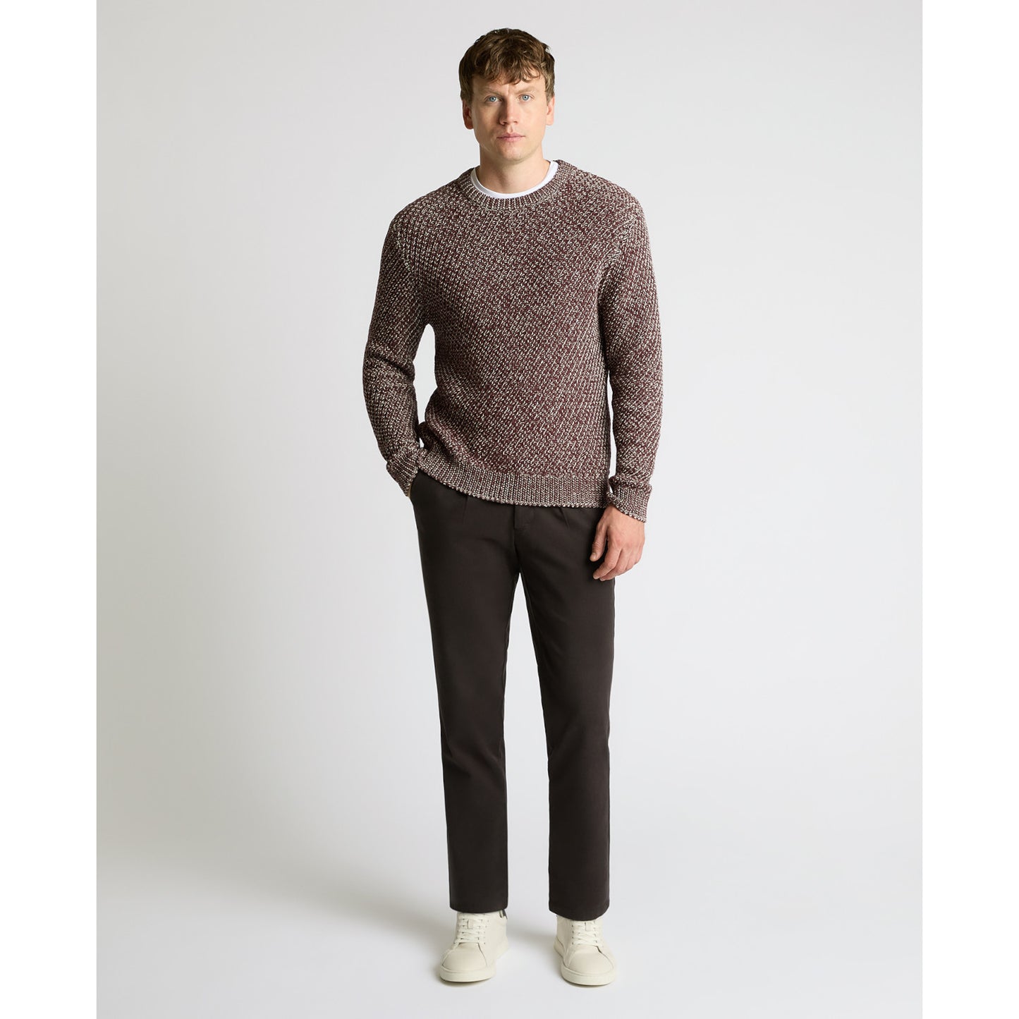 Remus Uomo 58851 48 Chocolate Crew Neck Sweater