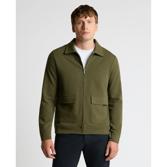 Remus Uomo 58866 35 Khaki Full Zip Sweater
