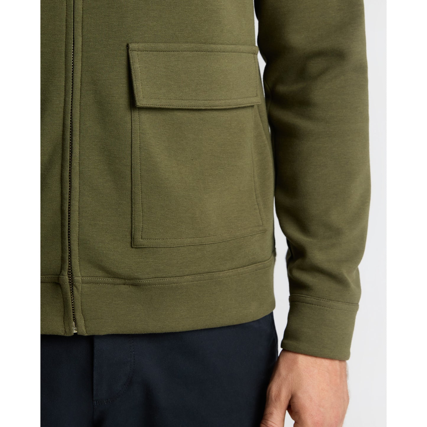 Remus Uomo 58866 35 Khaki Full Zip Sweater