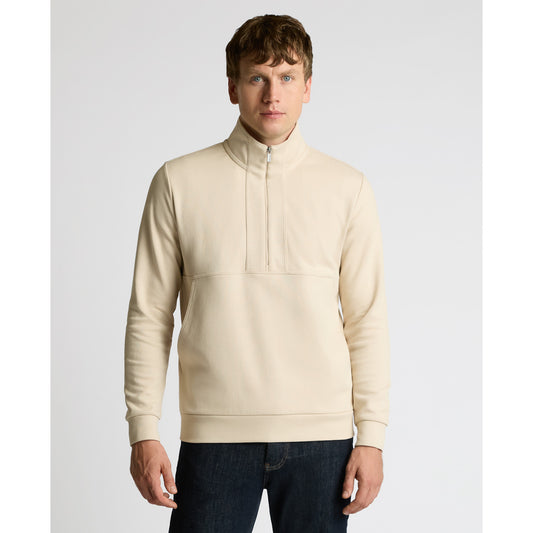Remus Uomo 58867 91 Ecru Half Zip Sweatshirt