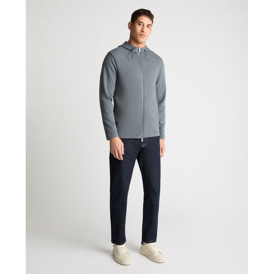 Remus Uomo 58875 08 Dark Grey Full Zip Hooded Sweatshirt