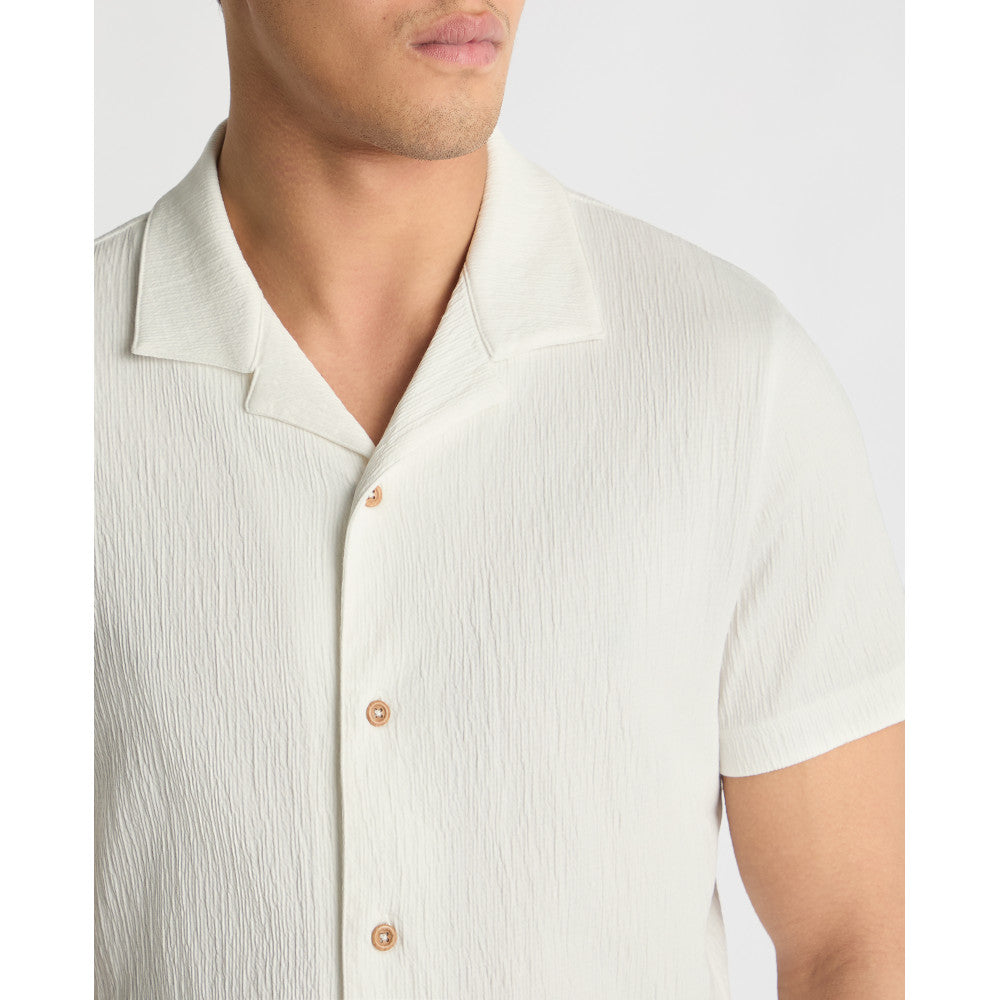 Remus Uomo 58878 01 Off White Short Sleeve Cuban Collar