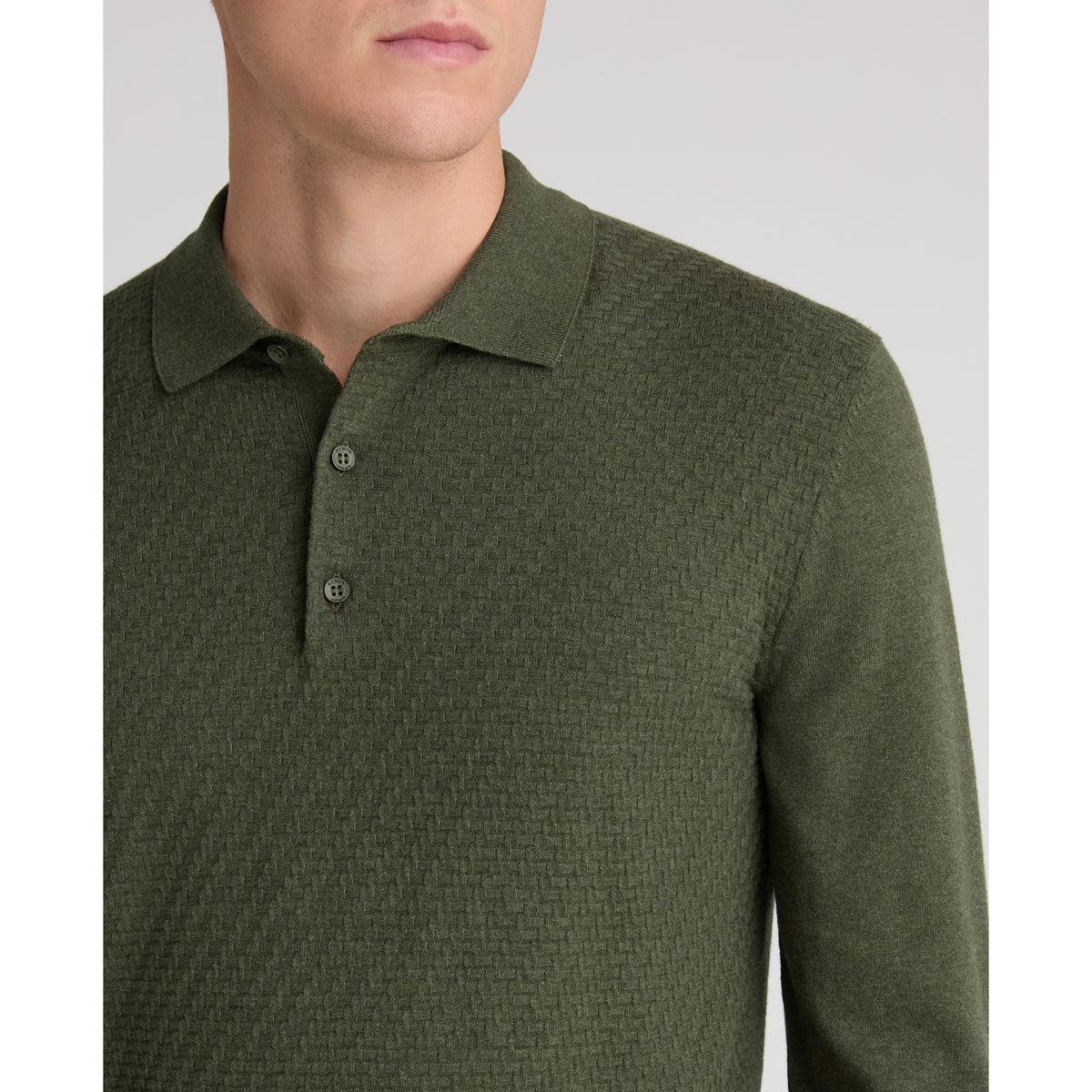Remus Uomo 58881 36 Green Long Sleeve Knit Half Zip