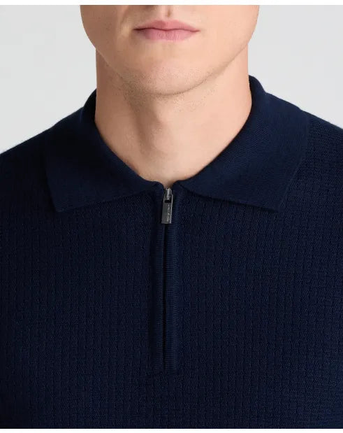 Remus Uomo 58883 29 Dark Blue Blue Long Sleeve Knit Half Zip