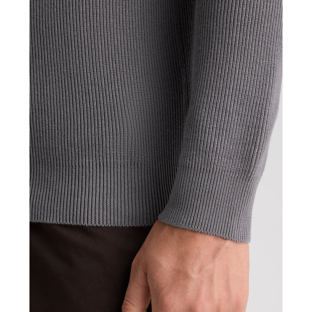 Remus Uomo 58890 06 Grey Long Sleeve Knit Half Zip