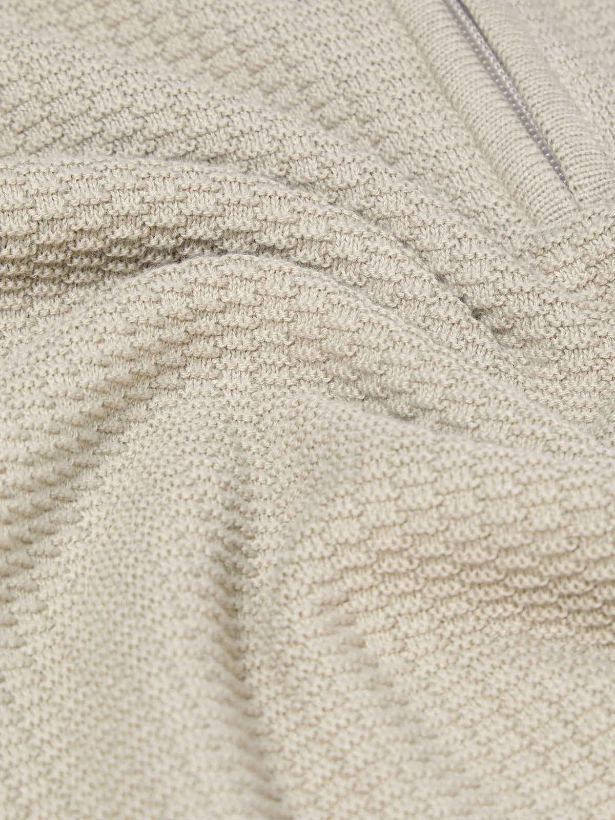 Remus Uomo 58892 92 Cream Long Sleeve Knit Half Zip