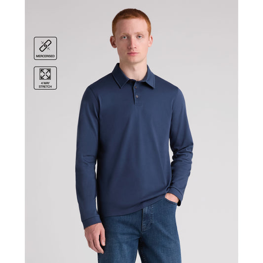 Remus Uomo 58972 29 Dark Blue Blue Long Sleeve Polo