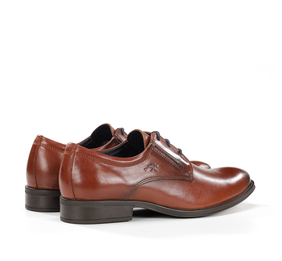 Fluchos 8410W Memory Leather Extra Wide Light Brown Casual Shoes