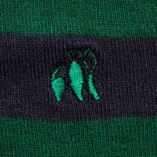 Swole Panda Racing Green Striped Socks