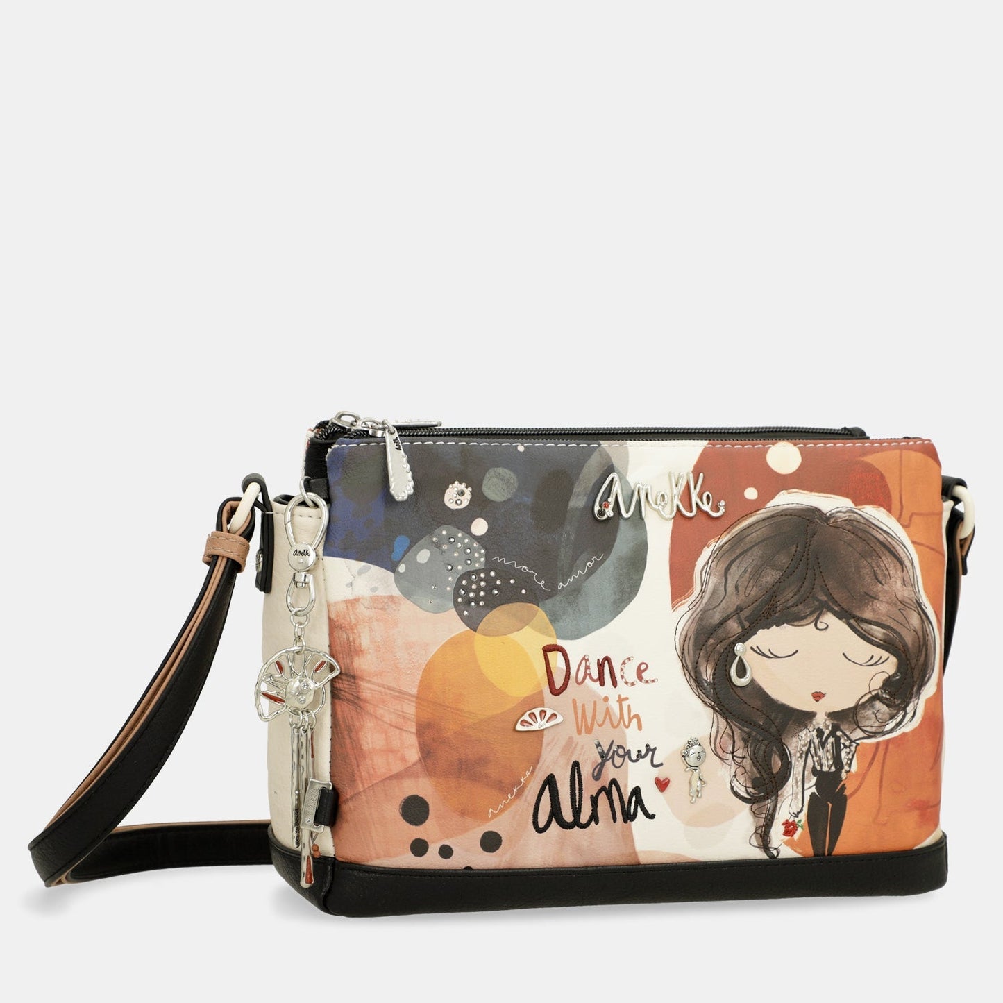 Anekke 40703-184 Alma Printed Crossbody Bag With 3 Compartments